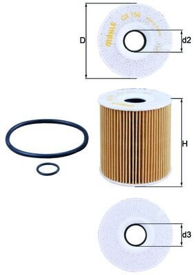 MAHLE OX 156D1 Filtru ulei foto