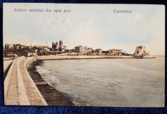 Constanta. Vederea orasului din spre port - CP Ilustrata foto
