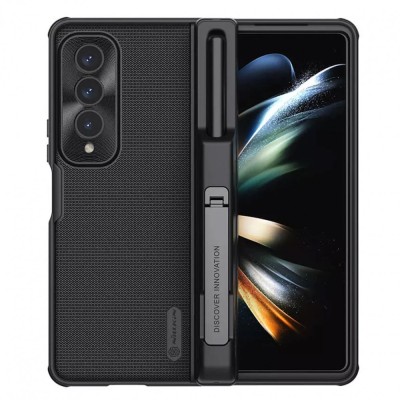 Husa Nillkin, pentru Samsung Galaxy Z Fold 4, protectie din plastic, Frosted Shield Armor Case, cu suport foto