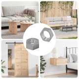 vidaXL Piulițe hexagonale 2 pcs Argintiu M6 Oțel 864466