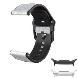 Curea hibrid piele-silicon compatibila cu Samsung Galaxy Watch8 Classic 46mm, Pearl White