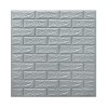 Set 10 placi tapet 3d, flippy, 70 x 77 cm, grosime 3 mm, din polietilena, model caramida, suprafata acoperita 5.3 mp, argintiu