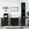 Dulap Baie Negru 58x33x60 cm Lemn Prelucrat Gossi - Mobilier Baie, Depozitare