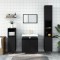 Gossi dulap de baie, negru, 58x33x60 cm, lemn prelucrat