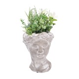 Cumpara ieftin Plante artificiale in ghiveci, albe verzi 14 x 14 x 30 cm