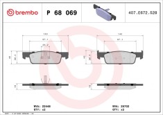 BREMBO P 68 069 PRIME LINE set placute frana,frana disc foto