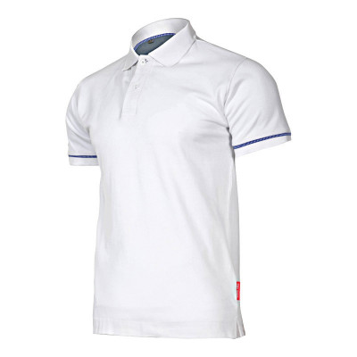 Tricou bumbac polo / alb - s foto