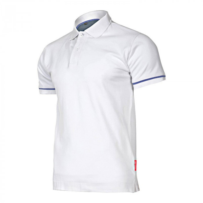 Tricou bumbac polo / alb - s