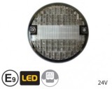 Lampa Mers Inapoi LED 24V Hamburger 140mm, 23 LED SMD, IP67, PC+ABS, ECE