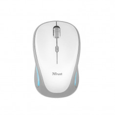 Mouse Trust Yvi FX, Wireless 2.4 Ghz, Receiver USB, 1600 DPi, 4 Butoane, Scroll, Senzor Optic, Iluminat, White