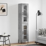 vidaXL Dulap &icirc;nalt, gri beton, 34,5x34x180 cm, lemn prelucrat