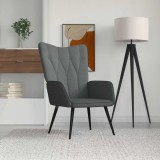 VidaXL Scaun de relaxare, gri &icirc;nchis, material textil