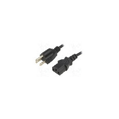 Cablu alimentare AC, 3m, 3 fire, culoare negru, IEC C13 mama, NEMA 5-15 (B) mufa, ESPE -
