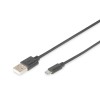 Cablu de conectare USB, tip A, microUSB, 1.8 m, Negru