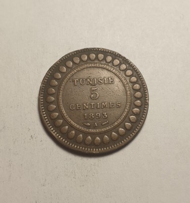 Tunisia 5 Centimes 1893 A foto