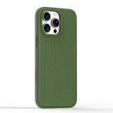 Husa compatibila cu iPhone 16 Pro Max, MagSafe, Design Woven, Soft Touch, Antisoc, Verde
