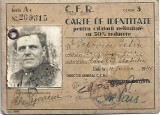 A4226N Carte de identitate CFR pentru călătorii nelimitate cu 50% reducere, 1941, eliberată pentru brigadier silvic