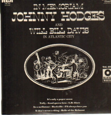 Vinil Johnny Hodges and Will Bill Davis &amp;lrm;&amp;ndash; In Memoriam in Atlantic City (VG+) foto