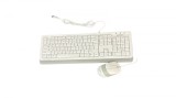 Set tastatură și mouse A4Tech F1010, alb, USB, ideal pentru birou