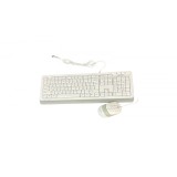 Set tastatură și mouse A4Tech F1010, alb, USB, ideal pentru birou
