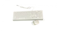 Set tastatură și mouse A4Tech F1010, alb, USB, ideal pentru birou