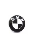 Emblema compatibila cu BMW pentru capota sau portbagaj 82 mm, Negru, Alb