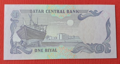 Qatar 1 Riyal 1996 - Bancnota SUPERBA - UNC foto