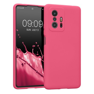 Husa Kwmobile pentru Xiaomi 11T/11T Pro, Silicon, Roz, 56573.238 foto