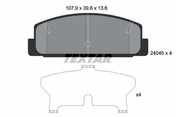 TEXTAR 2404501 set placute frana,frana disc