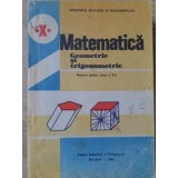 MATEMATICA GEOMETRIE SI TRIGONOMETRIE. MANUAL PENTRU CLASA A X-A-AUGUSTIN COTA, ECATERINA KURTHY SI COLAB.-349236