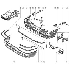 Bandou bara fata Renault 19 partea Stanga