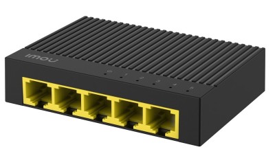 Switch IMOU cu 5 porturi Gigabit, Plug and Play, Indicator LED, Protectie la supratensiune, SG105C SafetyGuard Surveillance foto
