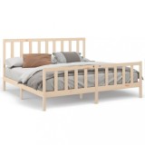 Cumpara ieftin Cadru de pat fara saltea, 200x200 cm, lemn masiv pin