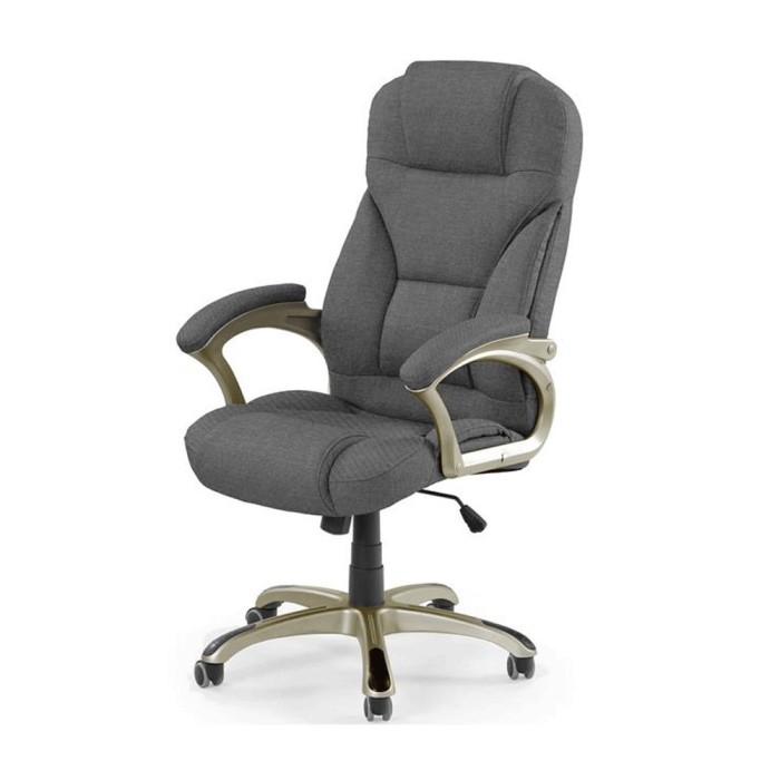 Scaun directorial MH Dante 2, mecanism multiblock, stofa, inaltime reglabila, cadru polipropilena, roti cauciucate, 136 kg, gri