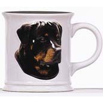 Cana cu catel rasa Rottweiler in relief foto