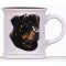 Cana cu catel rasa Rottweiler in relief