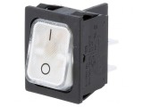Comutator Rocker Alb ON-OFF 10A/250V LED IP40