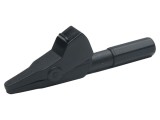 Bornă crocodil 20A neagră - Capacitate prindere max. 7mm