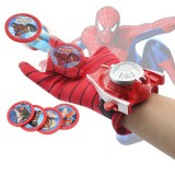 Manusa Spiderman cu Lansator Discuri, DEPOX&reg;, Rosu, 3 ani+, Fete, Blaster, Coordonare Mana-Ochi