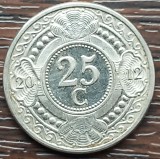 (M1906) MONEDA ANTILELE OLANDEZE - 25 CENTS 2012, EXOTICA, STARE BUNA, Europa