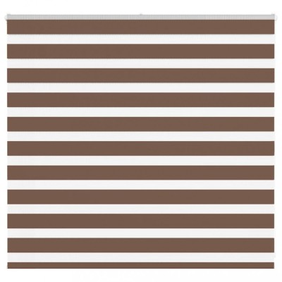 vidaXL Jaluzea tip zebra maro lățime țesătură 155,9 cm poliester foto
