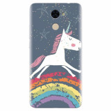 Husa silicon pentru Huawei Enjoy 7 Plus, Unicorn Rainbow