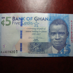 GHANA 5 CEDIS 2017 UNC COMEMORATIVA