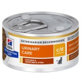 Cumpara ieftin Hill&#039;s Prescription Diet Feline C/D Chicken and Vegetable Stew, 82 g