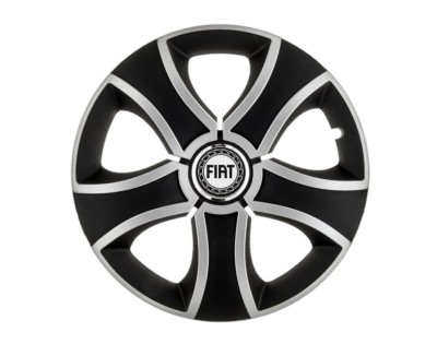Set 4 capace roti Bis Gri-Negru R15 pentru gama auto Fiat foto