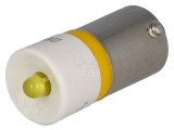 Lampa LED galbenă 28V BA9S
