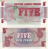 BRITISH ARMED FORCES 5 new pence UNC!!!