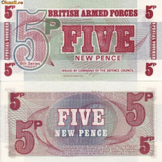 BRITISH ARMED FORCES 5 new pence UNC!!!