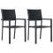Gossi scaune de gradina, 2 buc., negru, plastic, aspect ratan