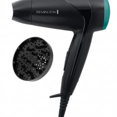 Uscator de par compact Remington On The Go D1500, 2000 W, 2 setari (Negru/Verde)